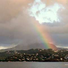 Sailing St. Lucia rainbow