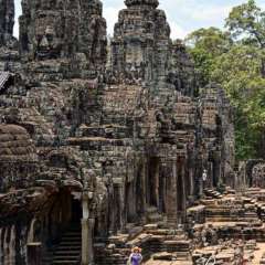 Angkor Wat - Bayon towers from above