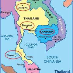 Thailand and Cambodia Map