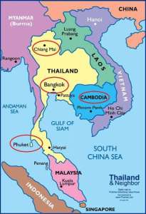 Thailand and Cambodia Map