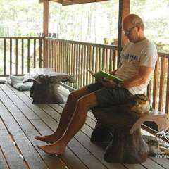 Elephant Nature Park - reading time with friends