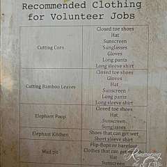 Elephant Nature Park - clothing suggestions