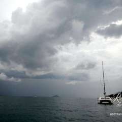Thailand sailing thunder storm