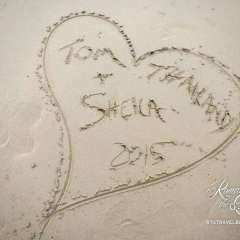 Khao Lak beach heart, Thailand