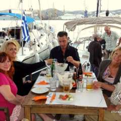 Syros dinner, we love marinas!