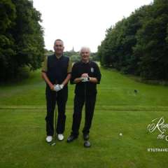 Friendly golfers, Ronny and Jhonny at Musselburgh