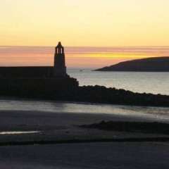 Sunset -Portpatrick coast and lighthouse