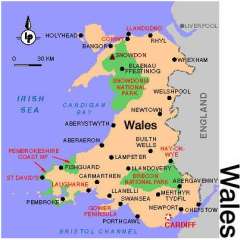 Map of Wales