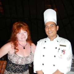 Sheila with the chef