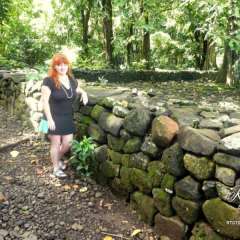 Ruins of an ancient religious marae.