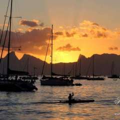 Tahiti sunset on our last evening