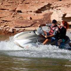 Exploring on a jet ski