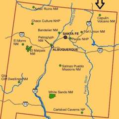 Capulin Volcano, New Mexico Map