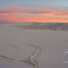 White Sands National Monument at sunset