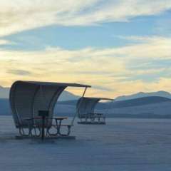Picnic areas are sturdy and protected from the wind