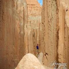 A slot canyon at Cathedral Gorge State Park