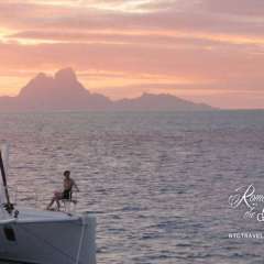 Sunset view of Bora Bora
