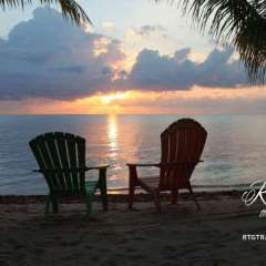 Belize sunset ashore