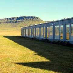 Shipping container hotel in Iceland